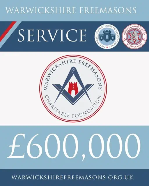 Warwickshire Freemasons expect to donate to charitable causes £600,000 during 2025