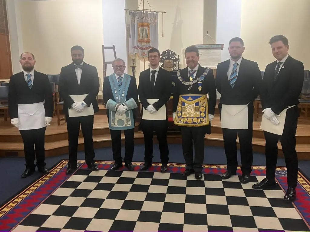 Composite Lodge welcomes new brother Dan and celebrates 60-years a mason for Michael Lovie