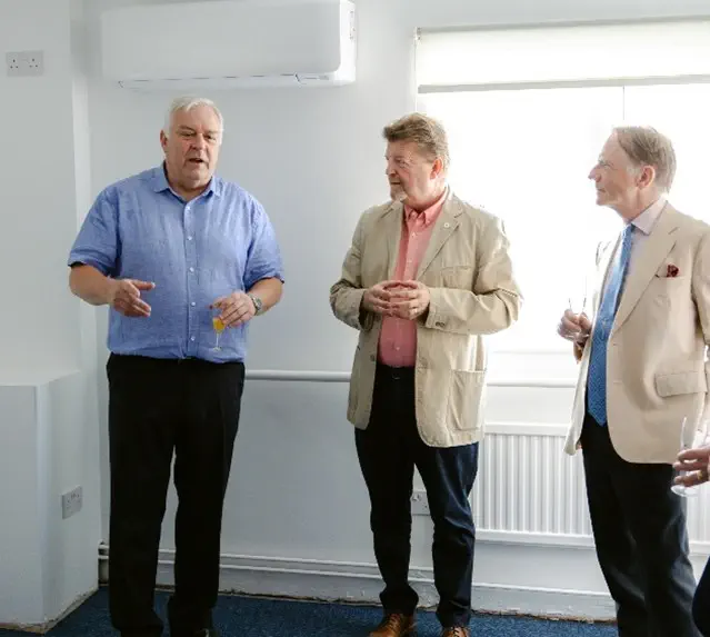 John Kisbey, Philip Hall and Oliver Lodge at the opening of the new Wellness Suite at Reading Court.