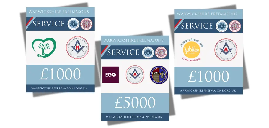 Warwickshire Freemasons charity donations for June 2025