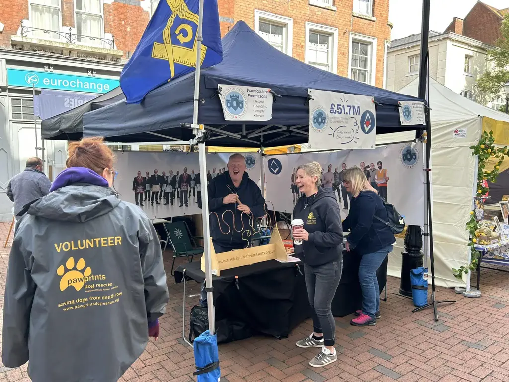 The Warwickshire Freemasons Let’s Talk Team out and about at Rugby Bikefest