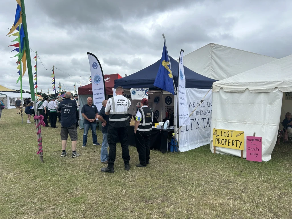 Last weekend the Let’s Talk Team were spreading the word about Warwickshire Freemasonry and Freemasonry in general at the Warwick Folk Festival in the Castle Grounds Warwick.