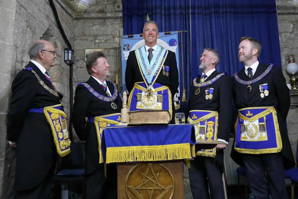 How many Provincial Grand Master's does it take to install Matt Perkins as Worshipful Master of Meridian Lodge