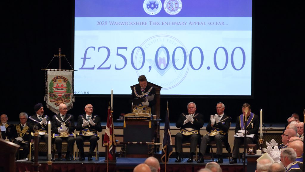 £250,000 has so far been donated to Fisher House by Warwickshire Freemasons