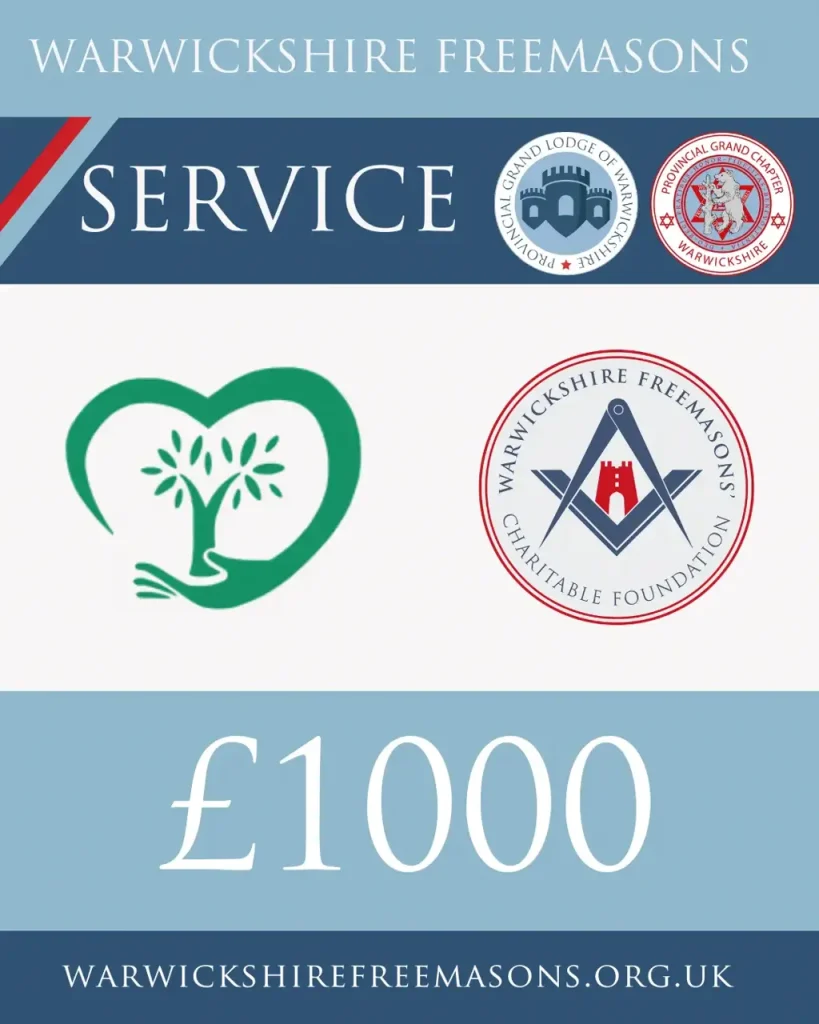 Warwickshire Freemasons donate £1,000 to Spencer's Retreat Farm