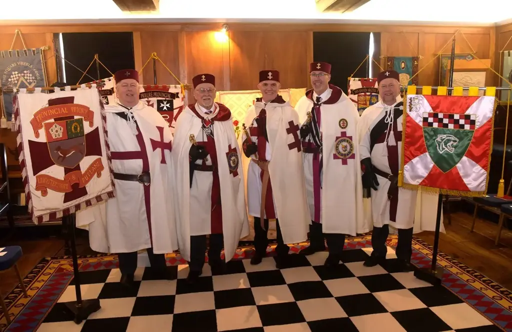 he Provincial Priors, their Banner Bearers and the Éminent Précepteur