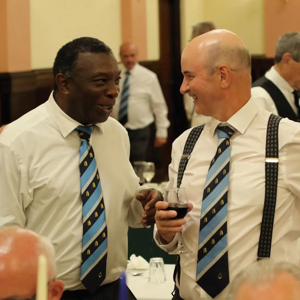 It was a sweltering hot June evening at Warwickshire Installed Masters Lodge so shirt sleeves were the order of the day.