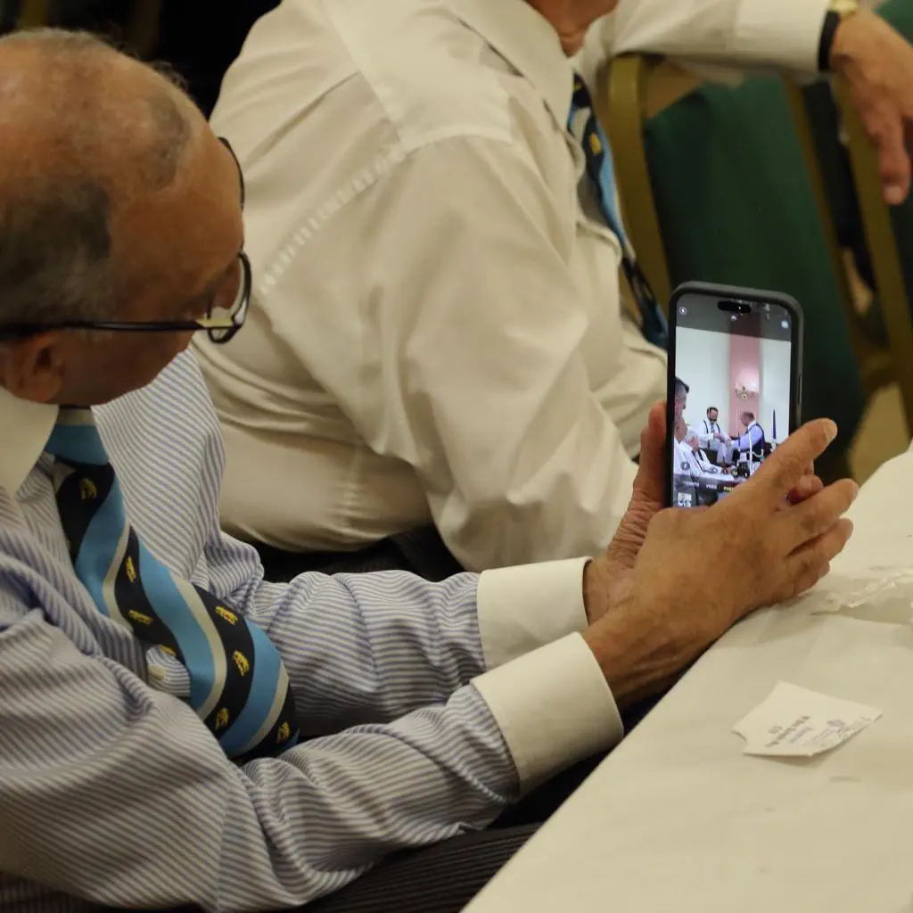 It was a sweltering hot June evening at Warwickshire Installed Masters Lodge so shirt sleeves were the order of the day.