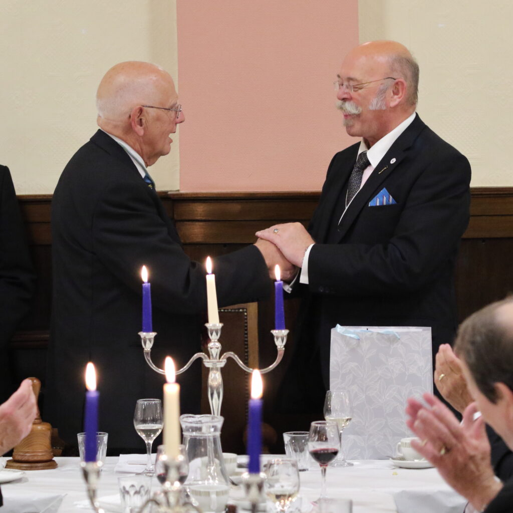 As it was the installation meeting, the main players were the Installing Master, Phil Wills, and the Master Elect, David Butcher – both very experienced Freemasons and the assembled throng were not to be disappointed.