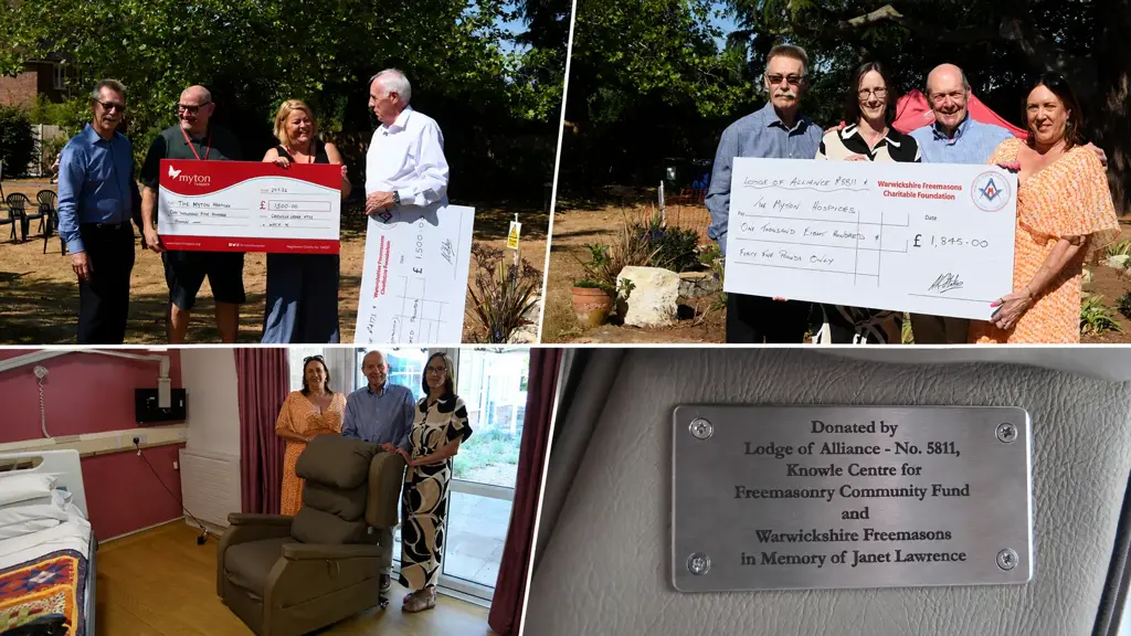 Warwickshire Freemasons Unite in Support of The Myton Hospices